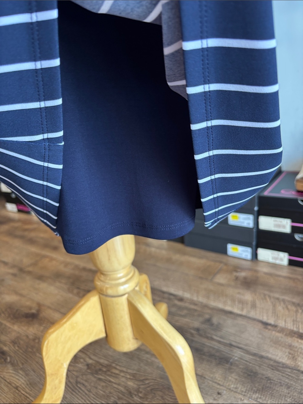 Lauren Ralph Lauren Navy Stripe Midi Dress - Picture 6 of 8